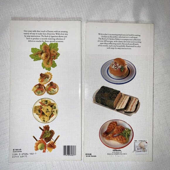 Vtg Book Set: The Book Of Appetizers & The Book Of Chicken Dishes By HP Books - Picture 2 of 3